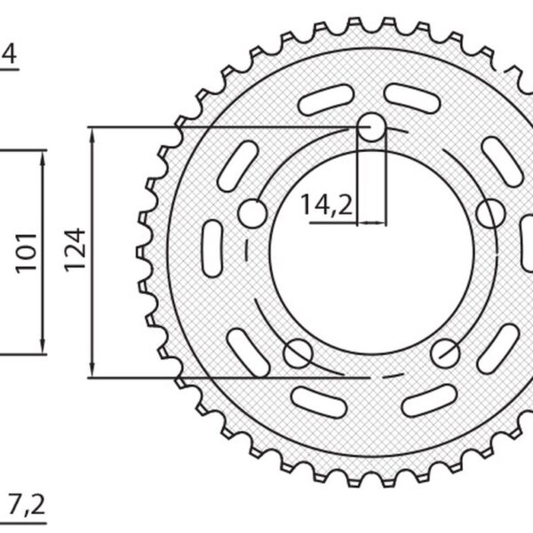 Sunstar JT Zębatka napędowa – KTM 950/990/1190 RC8 /DUKE/… – SUN1-4442-39