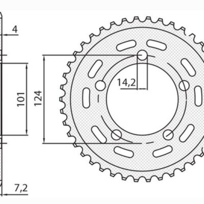 Sunstar JT Zębatka napędowa - KTM 950/990/1190 RC8 /DUKE/... - SUN1-4442-43