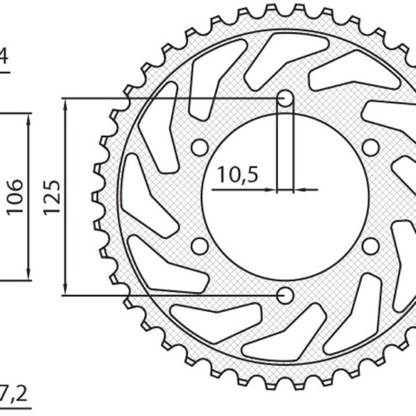 Sunstar JT Zębatka napędowa – TRIUMPH 675 (JTR2014.49) (Ł… (2006-2016)