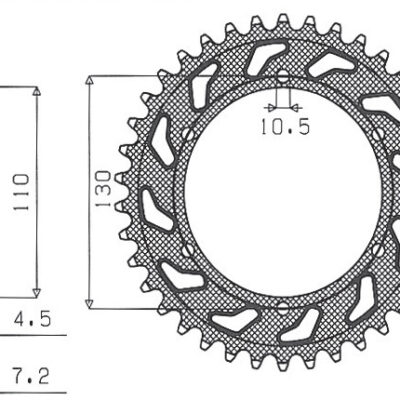 Zębatka Tylna 4385 48 Yamaha R6 '06-'15, MT-09 '14-'15 Tenere /World Raid 700 19-23 (+3), Suzuki Gsxr 750 '11-'15 (+3) (Jtr1876.48) (Łańc. 525) (438548JT) ( ) | Sunstar