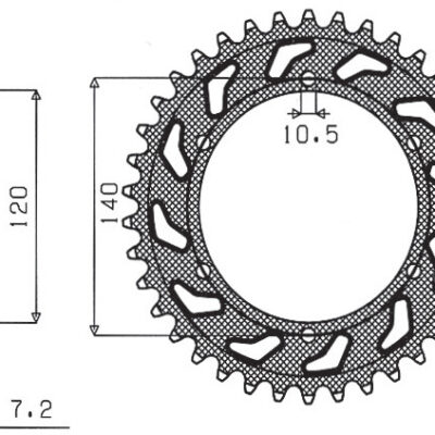 Sunstar JT Zębatka napędowa - SUZUKI GSXR 600 () (JTR498.... (1998-2000)