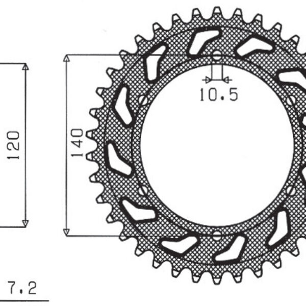 Sunstar JT Zębatka napędowa – SUZUKI GSXR 600 () (JTR498…. (1998-2000)