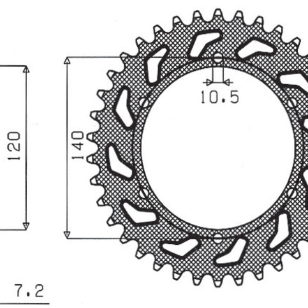 Sunstar JT Zębatka napędowa – KAWASAKI ZR 750 ZEPHYR (1991-2006) – SUN1-4529-39