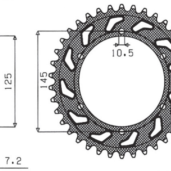 Sunstar JT Zębatka napędowa – YAMAHA TDM 850 () (JTR867.4… (1996-1998)