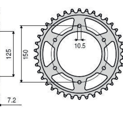 Sunstar JT Zębatka napędowa - KTM 950/990/1190 ADVENTURE... (2003-2016) - SUN1-4553-44