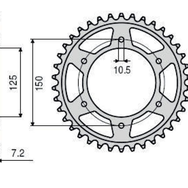 Sunstar JT Zębatka napędowa – KTM 950/990/1190 ADVENTURE… (2003-2016) – SUN1-4553-44