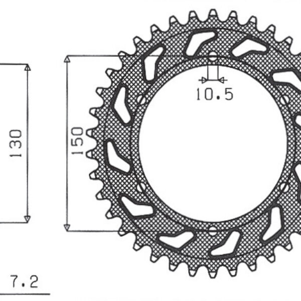 Sunstar JT Zębatka napędowa – YAMAHA FZ 8 (JTR300.46) (ŁA… (2010-2015)