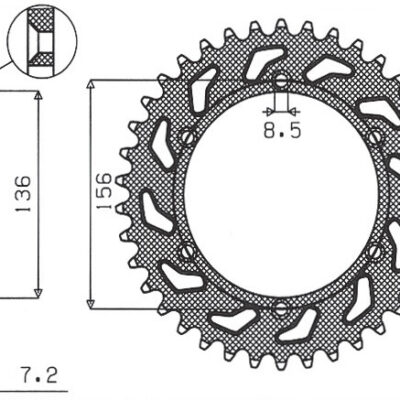 Sunstar JT Zębatka napędowa - SUZUKI DR 650 SE (JTR1791.4... (1996-2012)