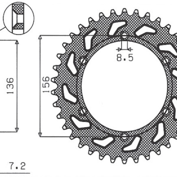 Sunstar JT Zębatka napędowa – SUZUKI DR 650 SE (JTR1791.4… (1996-2012)