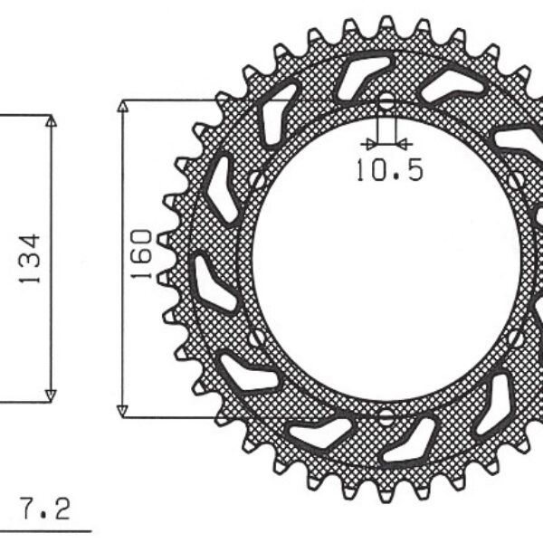 Sunstar JT Zębatka napędowa – HONDA CBR 600F SPORT (JTR13… (2001-2002) – SUN1-4633-46