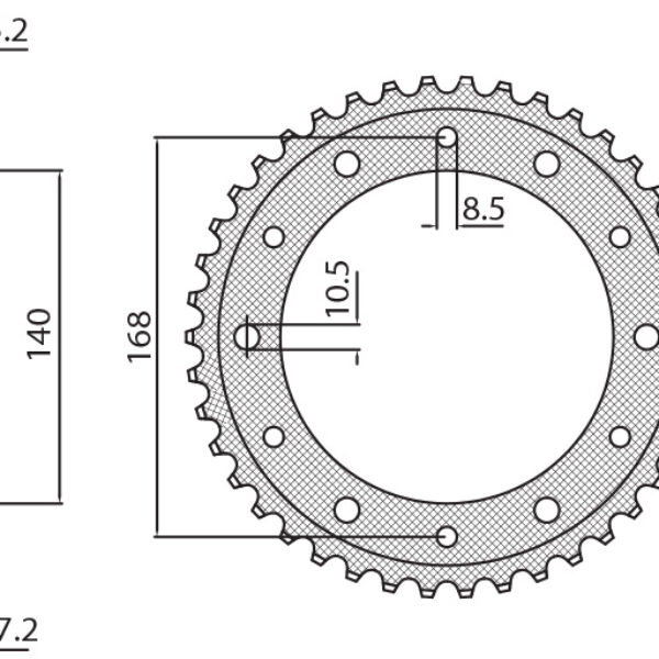 Sunstar JT Zębatka napędowa – BMW F 800R (OTWÓR NA ŚRUBĘ 8