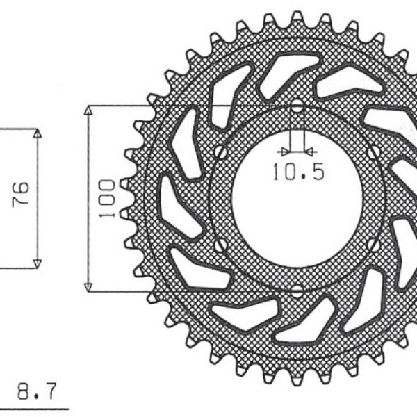 Sunstar JT Zębatka napędowa – SUZUKI GSXR1100 (1992-1995) – SUN1-5226-48