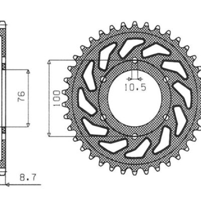 Sunstar JT Zębatka napędowa - SUZUKI GSXR1100 (1992-1995) - SUN1-5226-52