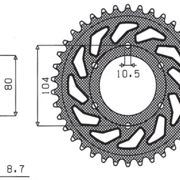 Sunstar JT Zębatka napędowa – KAWASAKI ZX9R () (1994-2005) – SUN1-5353-44