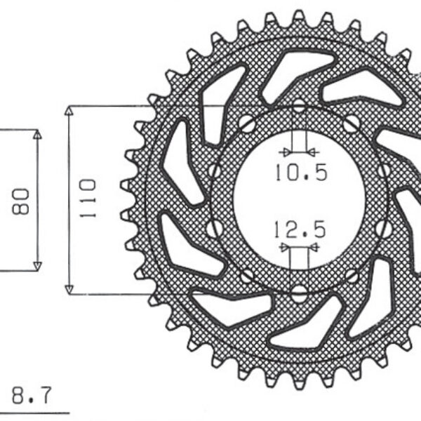 Sunstar JT Zębatka napędowa – HONDA CBR 1000F (1993-1998) – SUN1-5363-42