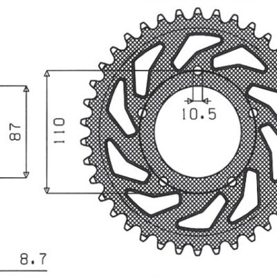 Sunstar JT Zębatka napędowa - SUZUKI GSX 750F () (1992-2006) - SUN1-5383-45