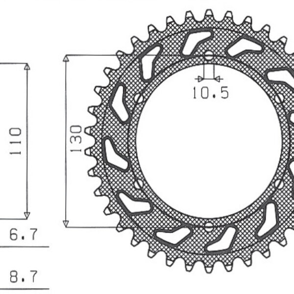 Sunstar JT Zębatka napędowa – YAMAHA XJR 1300 (2004-2011) – SUN1-5480-39
