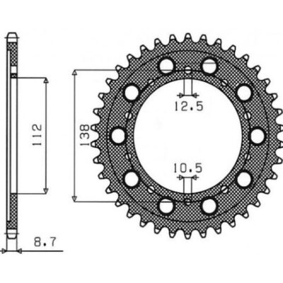 Sunstar JT Zębatka napędowa - HONDA CBR 600F (1991-2010) - SUN1-5485-45