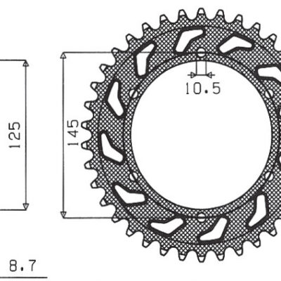 Sunstar JT Zębatka napędowa - YAMAHA FZR 600 (3HE) (JTR86... (1992-1993)
