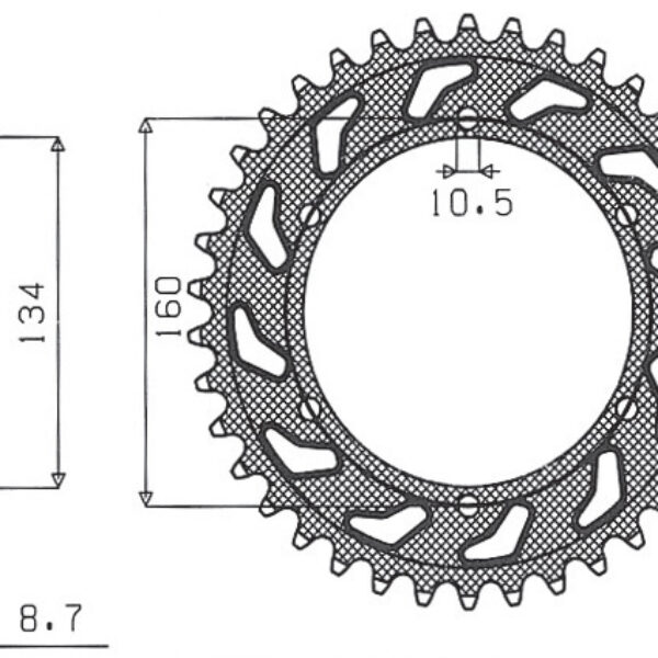 Sunstar JT Zębatka napędowa – HONDA CBR 1000 RR (JTR1306…. (2004-2005) – SUN1-5635-41