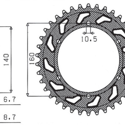 Sunstar JT Zębatka napędowa - KAWASAKI GPX 750R - SUN1-5652-44