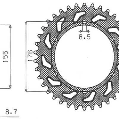 Sunstar JT Zębatka napędowa - TRIUMPH 900/955/1000 (1997-1999)