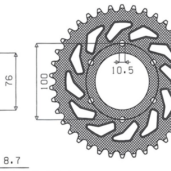 Sunstar JT Zębatka napędowa – SUZUKI GS 1000/1100 – SUN1-6223-42