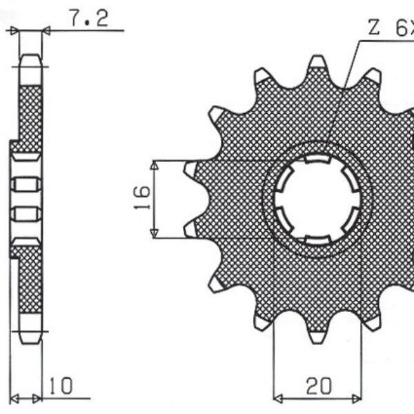 Sunstar JT Zębatka napędowa – SUZUKI GZ 125 (-1) (1998-2011) – SUN22714