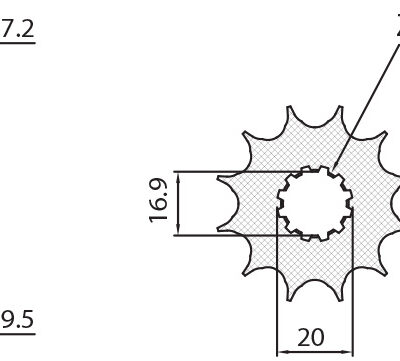 Sunstar JT Zębatka napędowa - KTM SX 85 (JTF1907.13) (ŁAŃ... (2004-2018)