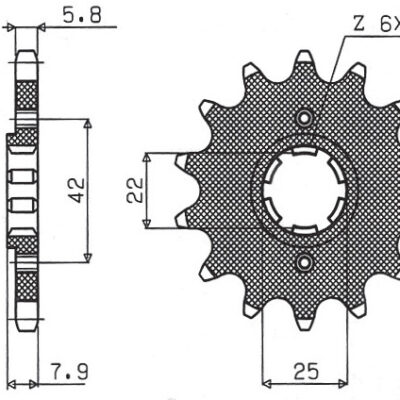 Sunstar JT Zębatka napędowa - HONDA XR 600R - SUN32014