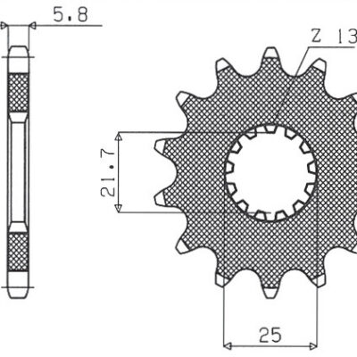 Sunstar JT Zębatka napędowa - SUZUKI GS500E (JTF565.16) (... (1989-1993)