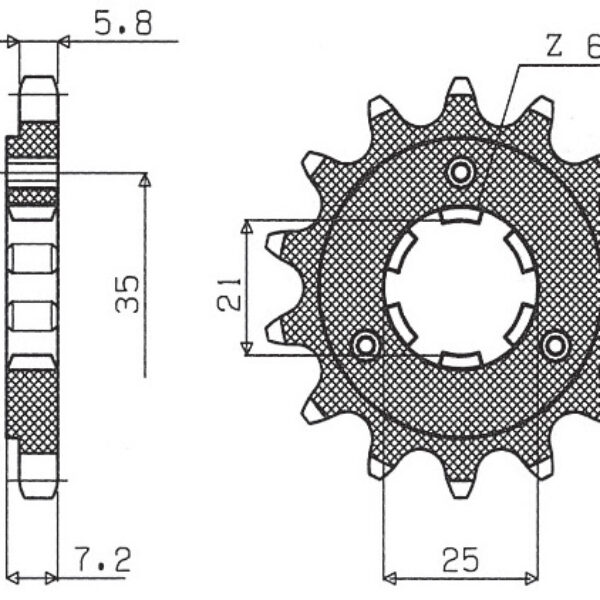 Sunstar JT Zębatka napędowa – SUZUKI DR 600/650 (JTF437.1…