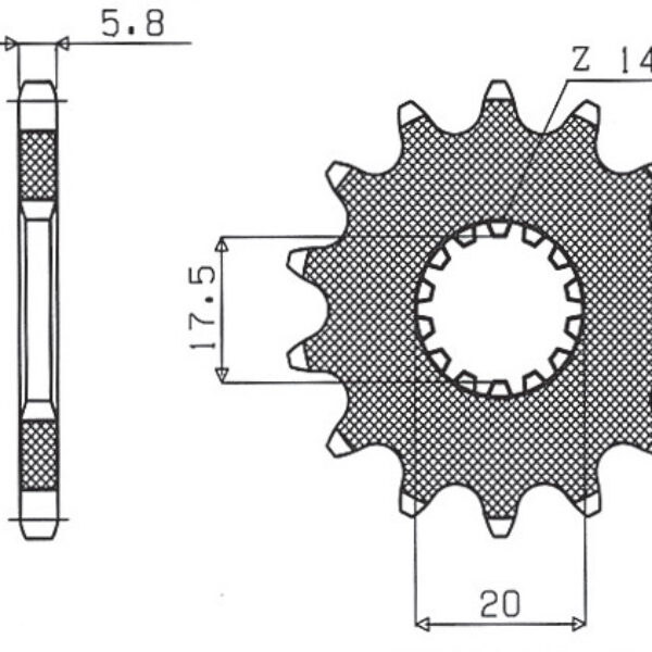 Sunstar JT Zębatka napędowa – YAMAHA YZ 125 (JTF564.13) (… (1987-2004) – SUN34513