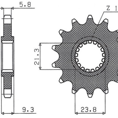 Sunstar JT Zębatka napędowa - HONDA CR 250 (1988-2025) - SUN34712