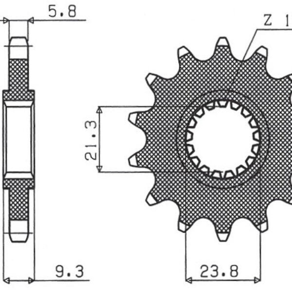Sunstar JT Zębatka napędowa – HONDA CR 250 (1988-2025) – SUN34712