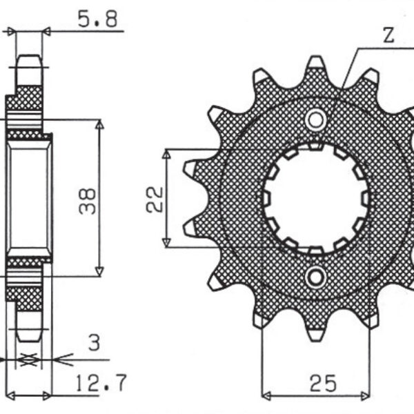Sunstar JT Zębatka napędowa – KAWASAKI KLR 650 (JTF511.15… (1990-2014)
