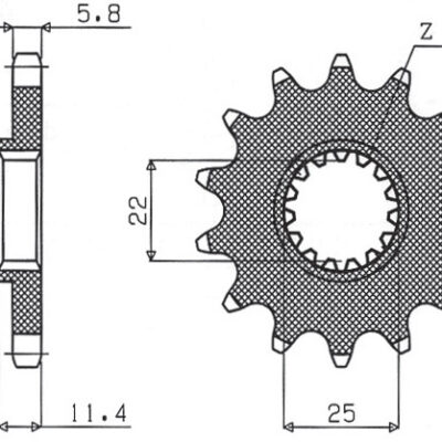 Sunstar JT Zębatka napędowa - KTM LC4 400/600/620/640/690... - SUN36015