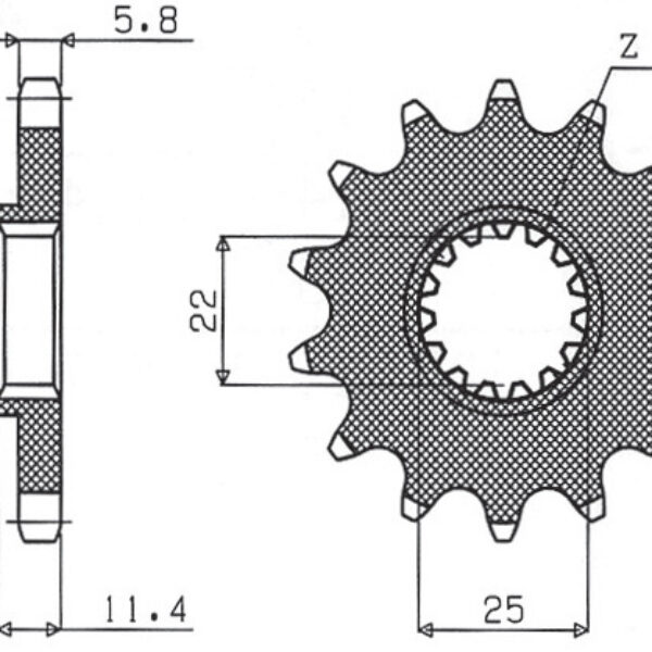Sunstar JT Zębatka napędowa – KTM LC4 400/600/620/640/690… – SUN36015