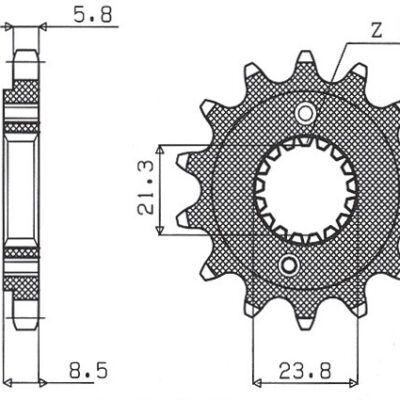 Sunstar JT Zębatka napędowa - HONDA XR 400 (1996-2005) - SUN36215