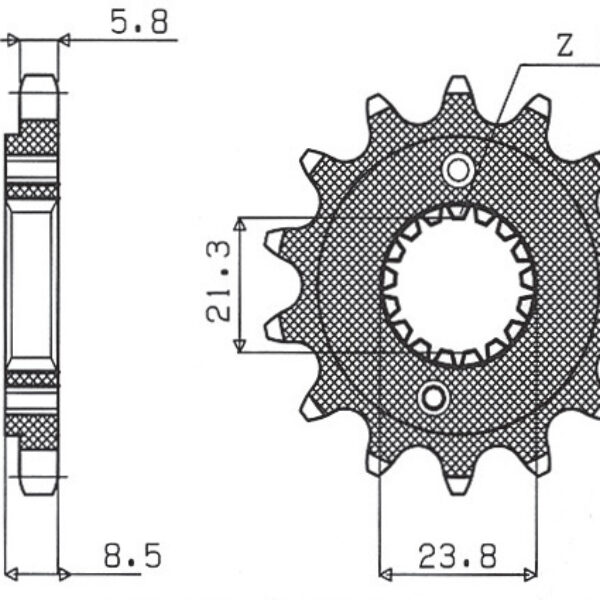Sunstar JT Zębatka napędowa – HONDA XR 400 (1996-2005) – SUN36215