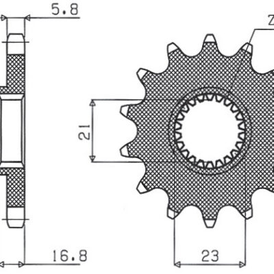 Sunstar JT Zębatka napędowa - YAMAHA XJ 600 DIVERSION (JT... (1992-2003)