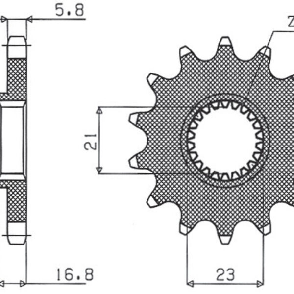 Sunstar JT Zębatka napędowa – YAMAHA XJ 600 DIVERSION (JT… (1992-2003)