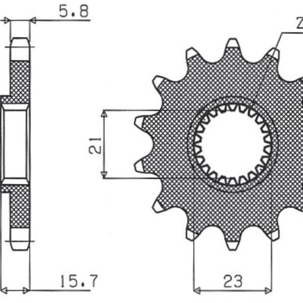 Sunstar JT Zębatka napędowa – YAMAHA XT 600 (1987-2003) – SUN37215