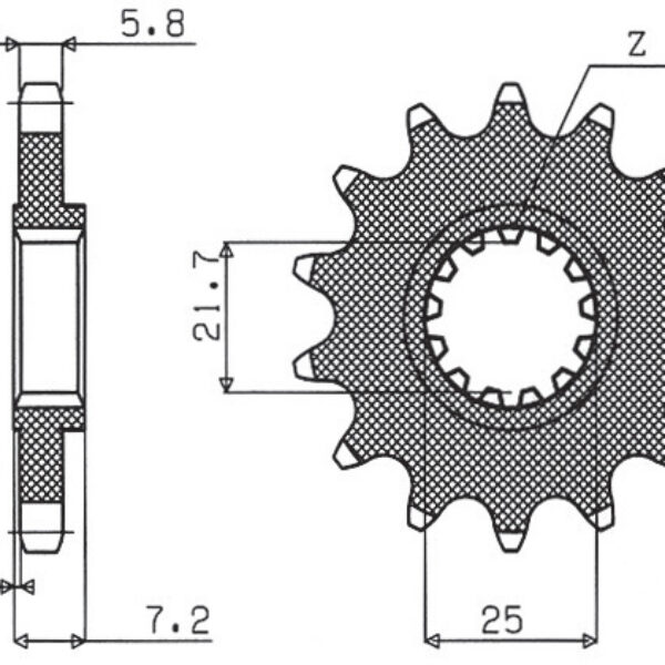 Sunstar JT Zębatka napędowa – YAMAHA XTZ 750 (JTF578.16)… (1990-1998)