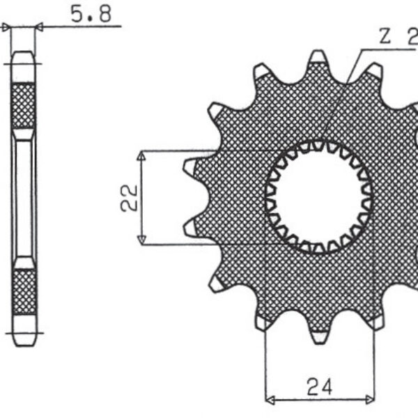 Sunstar JT Zębatka napędowa – APRILIA RS125 (2006-2012) – SUN37516