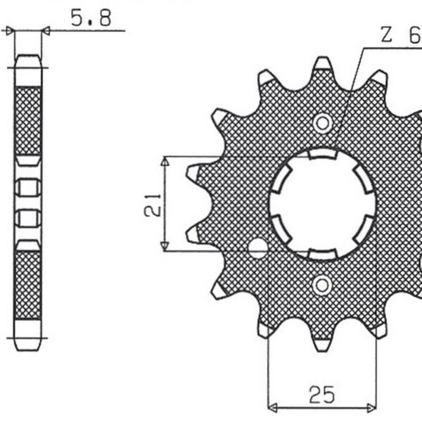Sunstar JT Zębatka napędowa – DUCATI MONSTER 900 (JTF736…. (2000-2002)