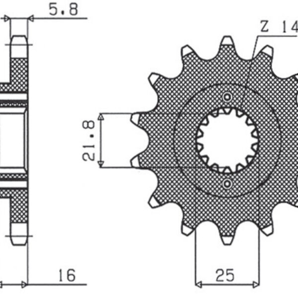 Sunstar JT Zębatka napędowa – DUCATI MONSTER 600/750/900… – SUN38915