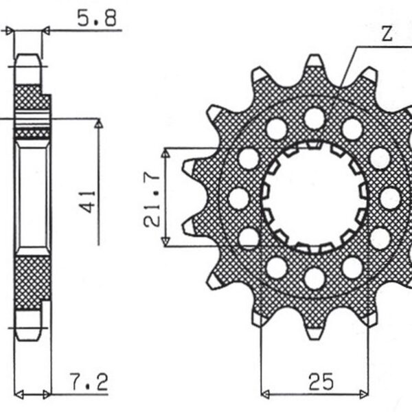 Sunstar JT Zębatka napędowa – KAWASAKI ZX-7R/RR (1996-2015) – SUN39616