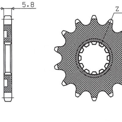 Sunstar Zębatka Przednia 2141 13 Kawasaki KXF 450 06-19 (JTF1565.13) (JTF565.13) (Łańc. 520) (56513) (214113JT)YFZ 450 '04-'13