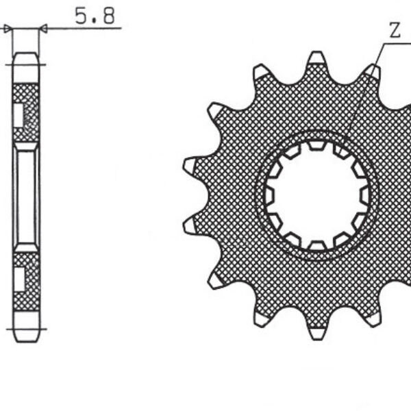 Sunstar JT Zębatka napędowa – KAWASAKI KXF 450 (JTF1565.1… (2004-2019) – SUN3A113
